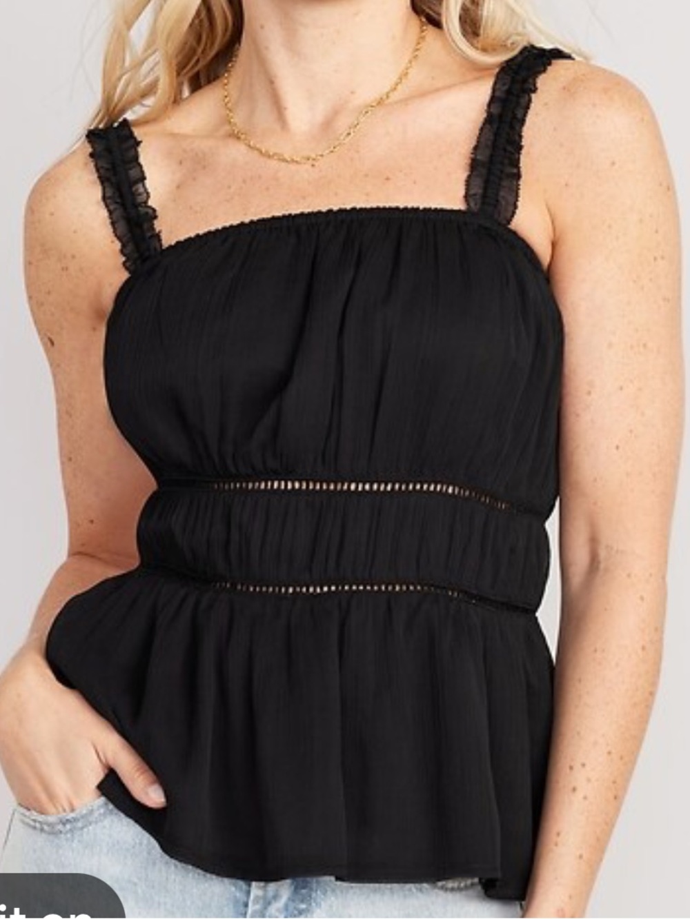 NWT old navy ruffled cami top size medium